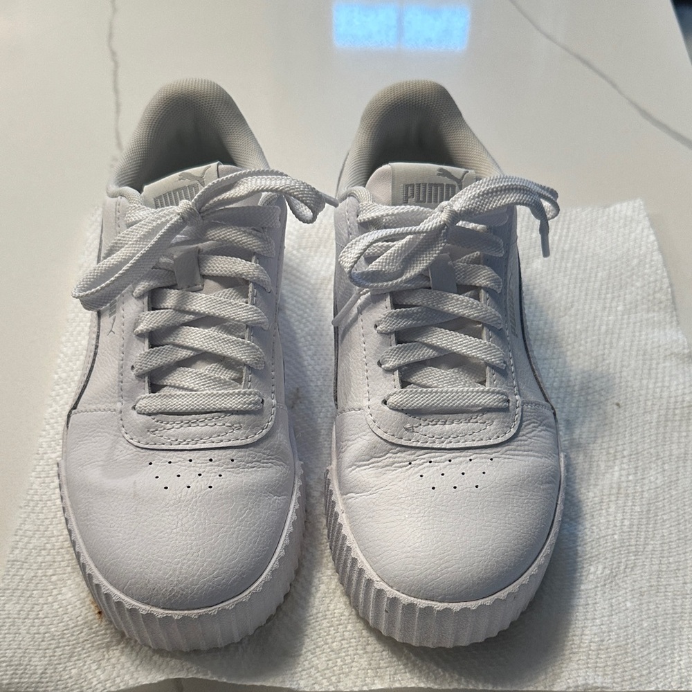 Puma Classic White Lace-Up Sneakers